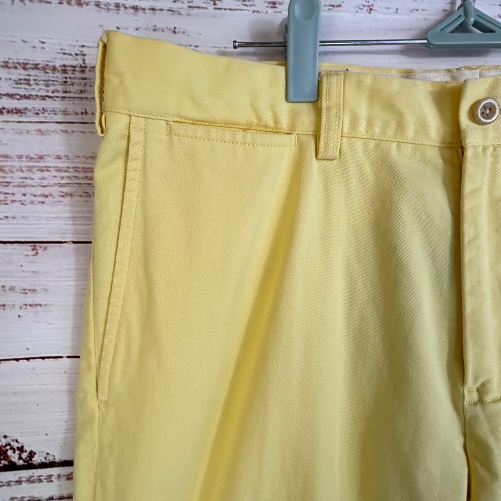 Chino Pants Polo Ralph Lauren 34/34* Butter Yellow 100% Cotton Embroidered Pony - Picture 10 of 16